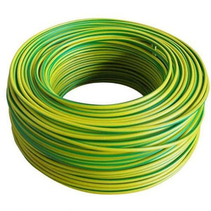 4mm Earth Cable Green and Yellow 1m