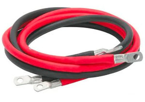 25mm Heavy Duty Battery Cable Pair 1m Red black with lugs