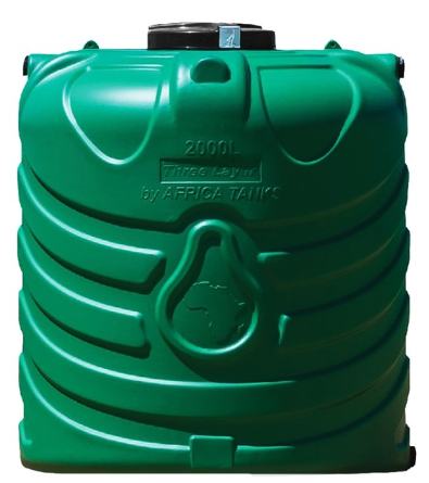 Africa Tanks Vertical Water Tank - Green (2000L)