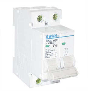 SWAN Circuit Breaker 3KA C Curve 2P 63A