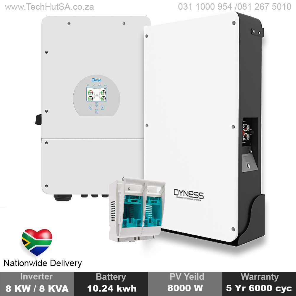 Deye 8kW Hybrid Power Solar Inverter With Dyness 10.24kWh Lithium Batt