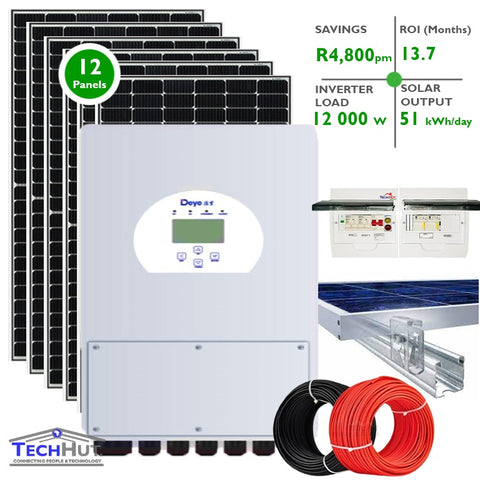 Deye 12kW Hybrid Power Solar Inverter Kit