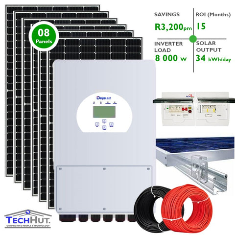 DEYE 8KW Hybrid Power Solar Inverter Kit