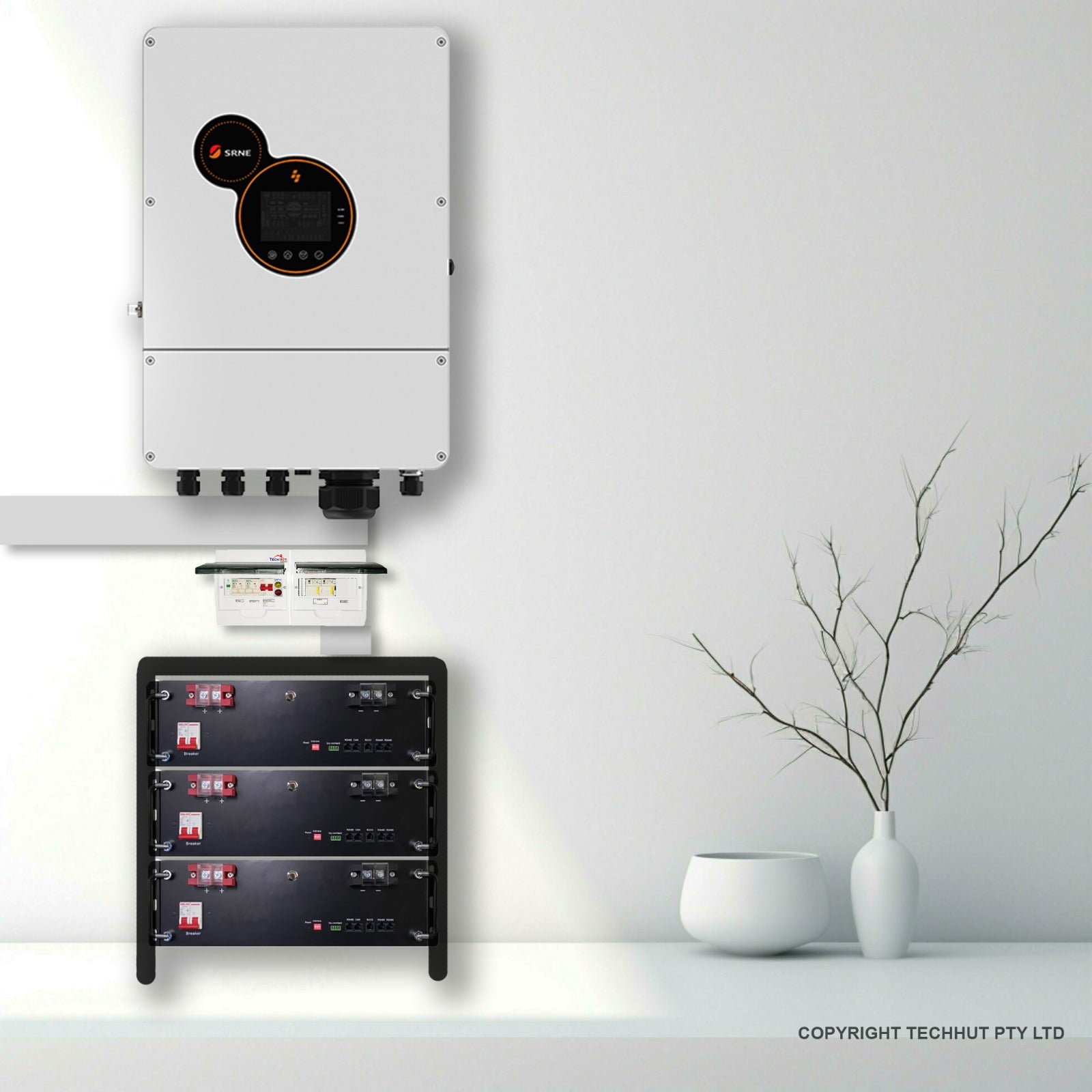 SRNE 5kW With Nava Solar 4.8kWh Lithium Battery Inverter Kit Includes