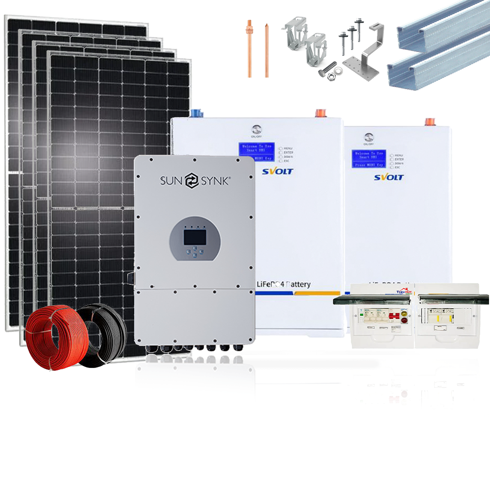 Sunsynk 5kW Hybrid Inverter with SVOLT 5.09Kwh LifePO4 Solar Kit