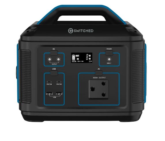 Switched 600W Professional Portable Power Station (555Wh)