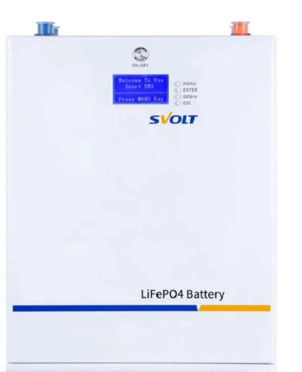 SVolt 48V 106AH 5.09kWh 0.5C Lithium Ion Battery Wall Mount For Solar Panel Power Inverter