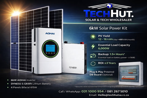 6kW Off-Grid Solar Kit – Dyness 5.12kWh + 4 Solar Panels + AOHAI Inverter
