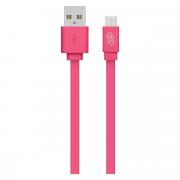 Pro Bass Energize series Packaged Micro USB Cable- Pastel Pink 1.2m
