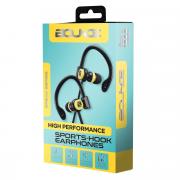 Bounce Break series hook-on earphones Black/Yellow