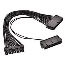 Dual Power Supply 24PIN Adapter Cable