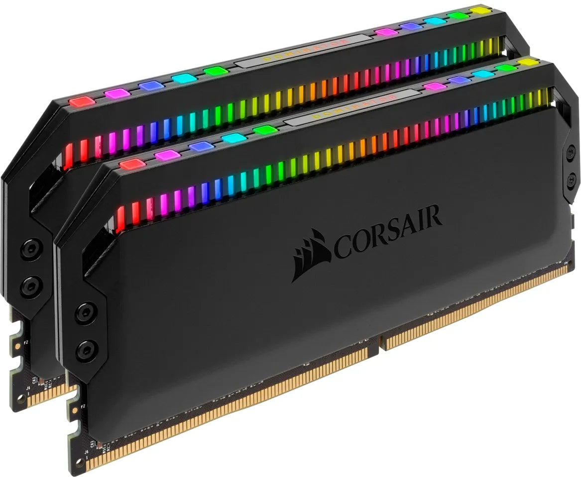 Corsair-DOMINATOR®-PLATINUM-RGB-16GB-(2-x-8GB)-DDR4-DRAM-3600MHz-C16-Memory-Kit;-18-19-19-39;-1.35V;-Black
