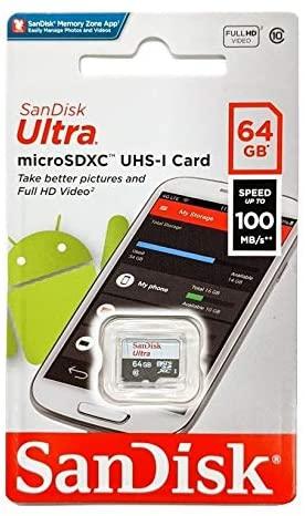 SANDISK MICRO SD CARD 64GB ULTRA 100MB/s Class 10