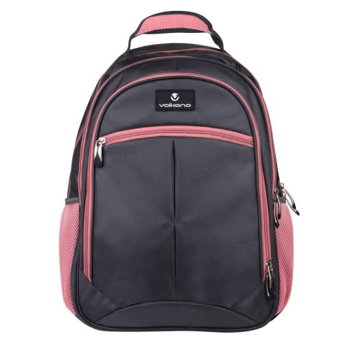 Volkano Orthopaedic Backpack 36L - Dark Grey/ Pink