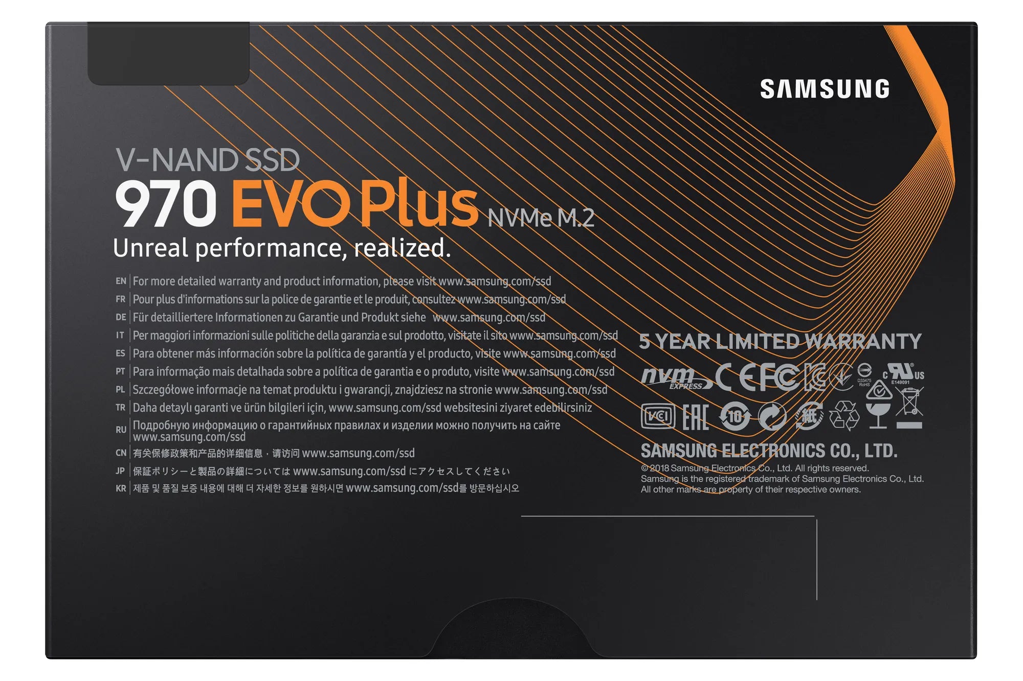 SAMSUNG-970-EVO-Plus-1TB-NVMe-SSD---Read-Speed-up-to-3500-MB/s;-Write-Speed-to-up-3300-MB/s-600-TBW;-1.5-M-Hrs-MTBF