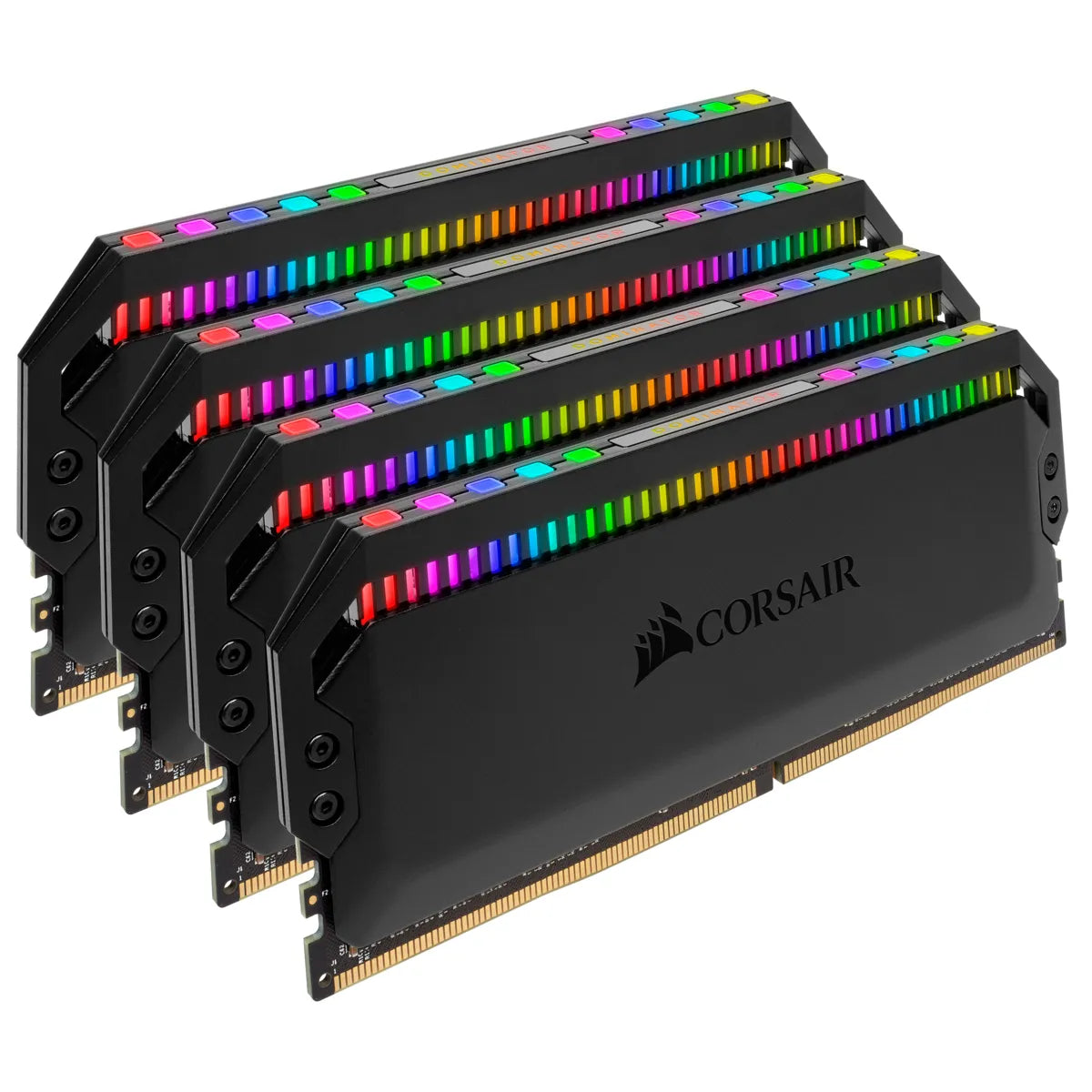 Corsair-DOMINATOR®-PLATINUM-RGB-32GB-(4-x-8GB)-DDR4-DRAM-3200MHz-C16-Memory-Kit;-18-18-18-43;-1.35V;-Black
