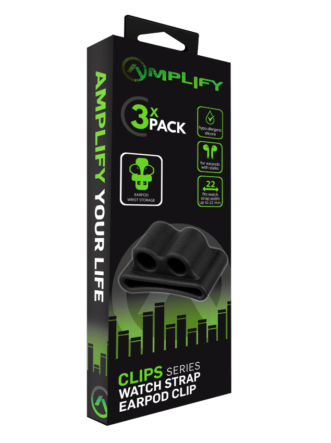Amplify Pack of 3 watch strap clips for earpods