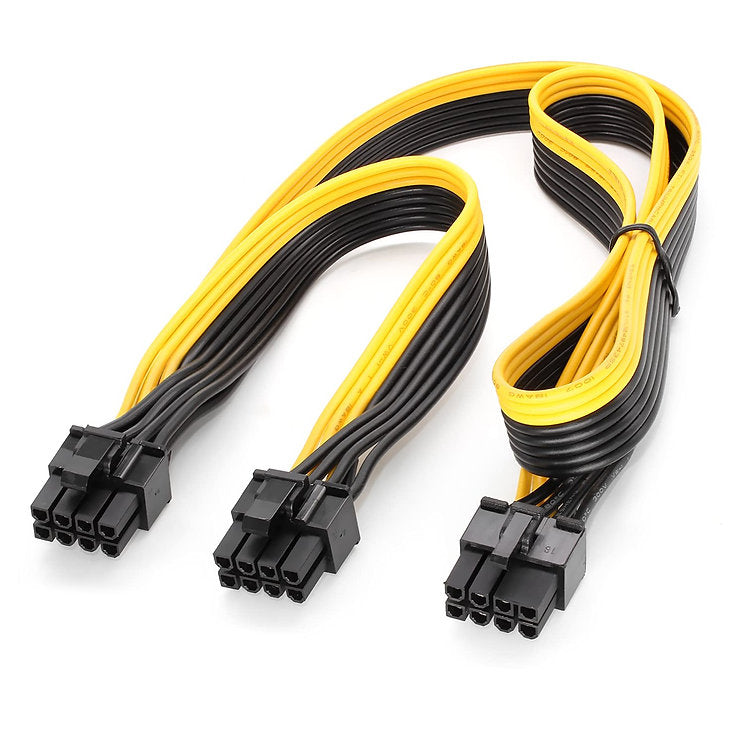 8pin Male To Dual 8pin(6+2) Male Cable PCI-E Video Card Power Cable
