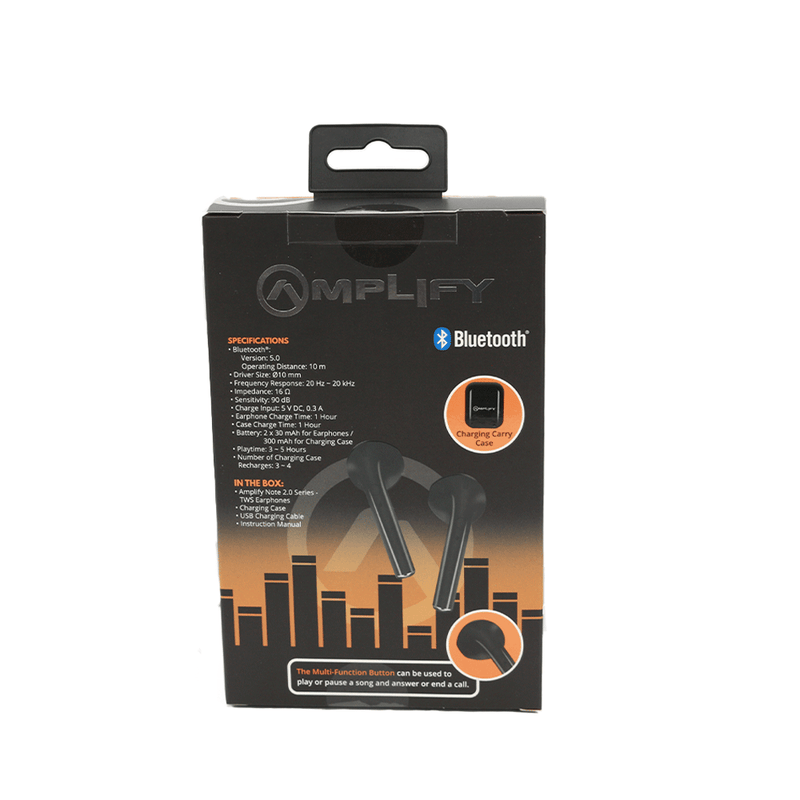 Amplify Note 2.0 Series TWS Earphone Pods - Black