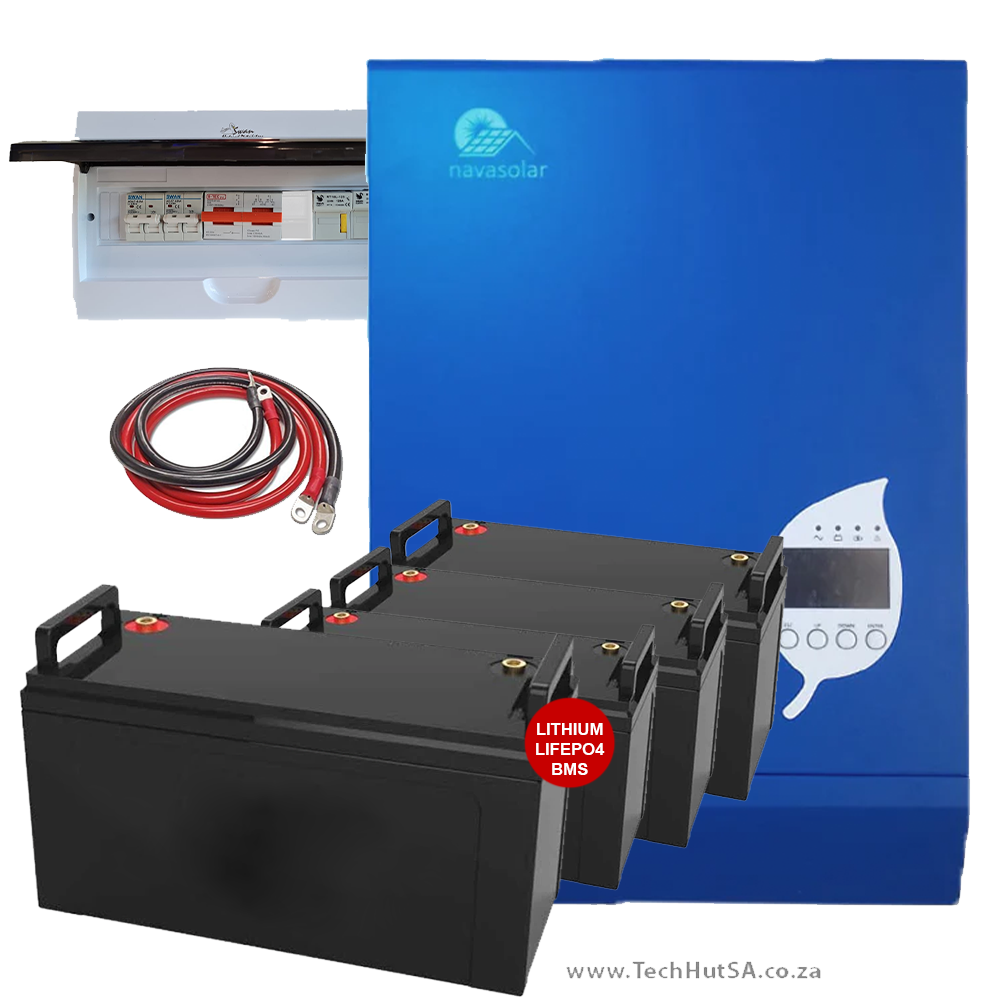 Nava Solar XSeries 5KVA Inverter Kit with 4x LifePO4 lithium Batteries