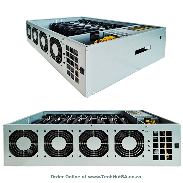 Crypto Mining Rig 8x Gigabyte/Asus 1660 TI in Server Case - Silver