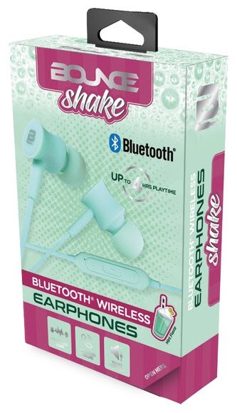 Bounce 'Shake Series Bluetooth earphones - Mint