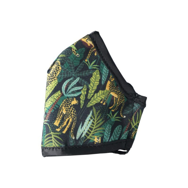 Clinic Gear Anti-Microbial Printed Mask Ladies Jungle - Navy