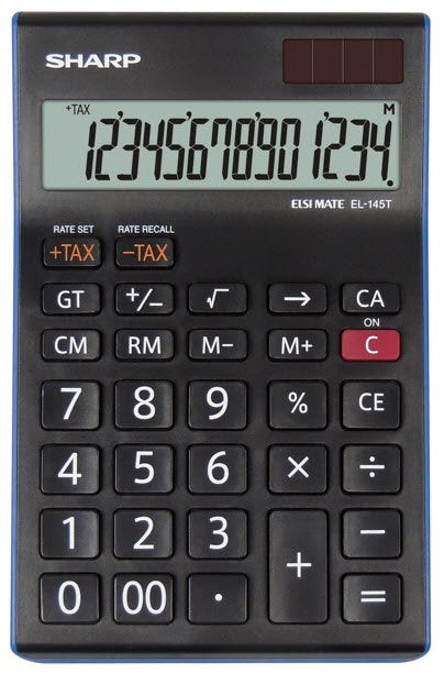 Sharp EL-145T Desk Calculator - 14 Digit Tax