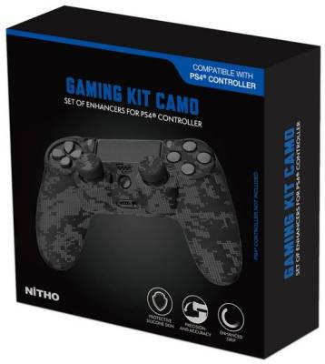 Nitho PS4 GAMING KIT CAMO Non slip grip set for PS4® controllers