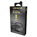 VolkanoX Core VGA series USB Type C to VGA converter - 10cm - Charcoal