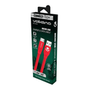 Volkano Slim Series Flat PVC Micro USB Cable 1.2m - Red
