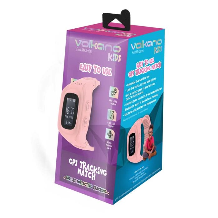 Volkano Kids Find Me Series Children's GPS Tracking watch-Pink