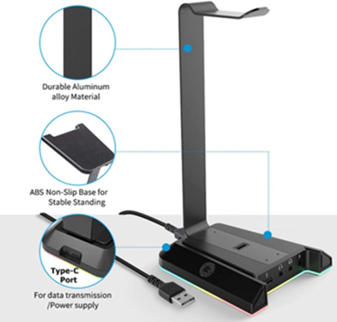 VX Gaming Hyperion RGB  Headphone Stand